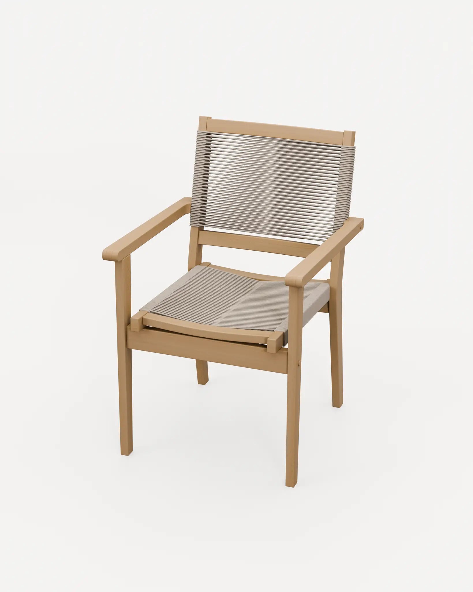 Image of Roma 80cm Round Sunray Bistro Set with Roma Rope Stacking Chairs