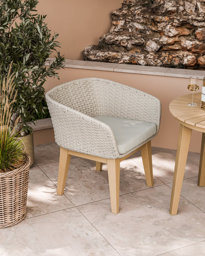 Roma 2 Seater Round Sunray Bistro Set with Eden Dusk Chair