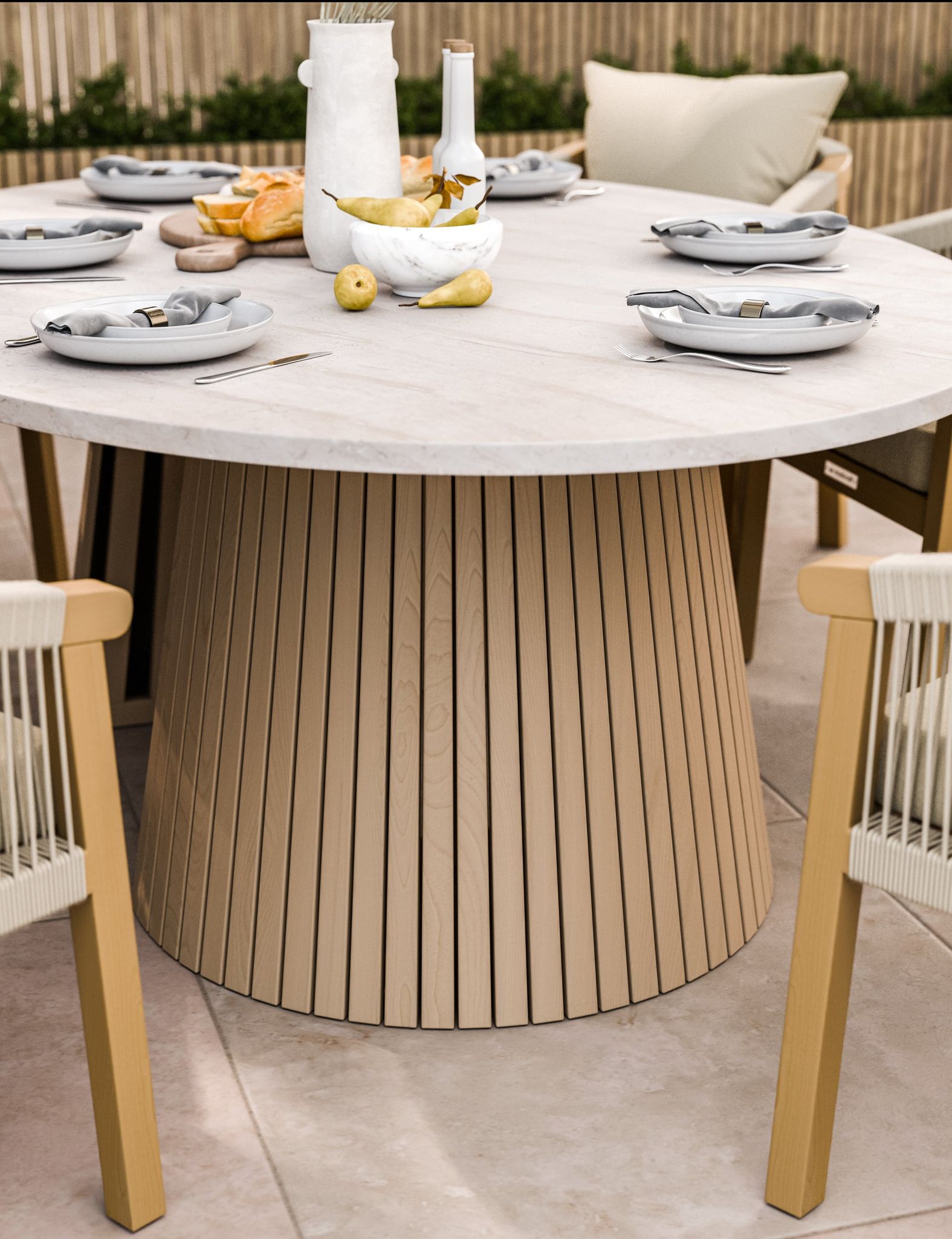 Saturn 8 Seater Ellipse D Conical Dining Set with Roma Dining Chairs