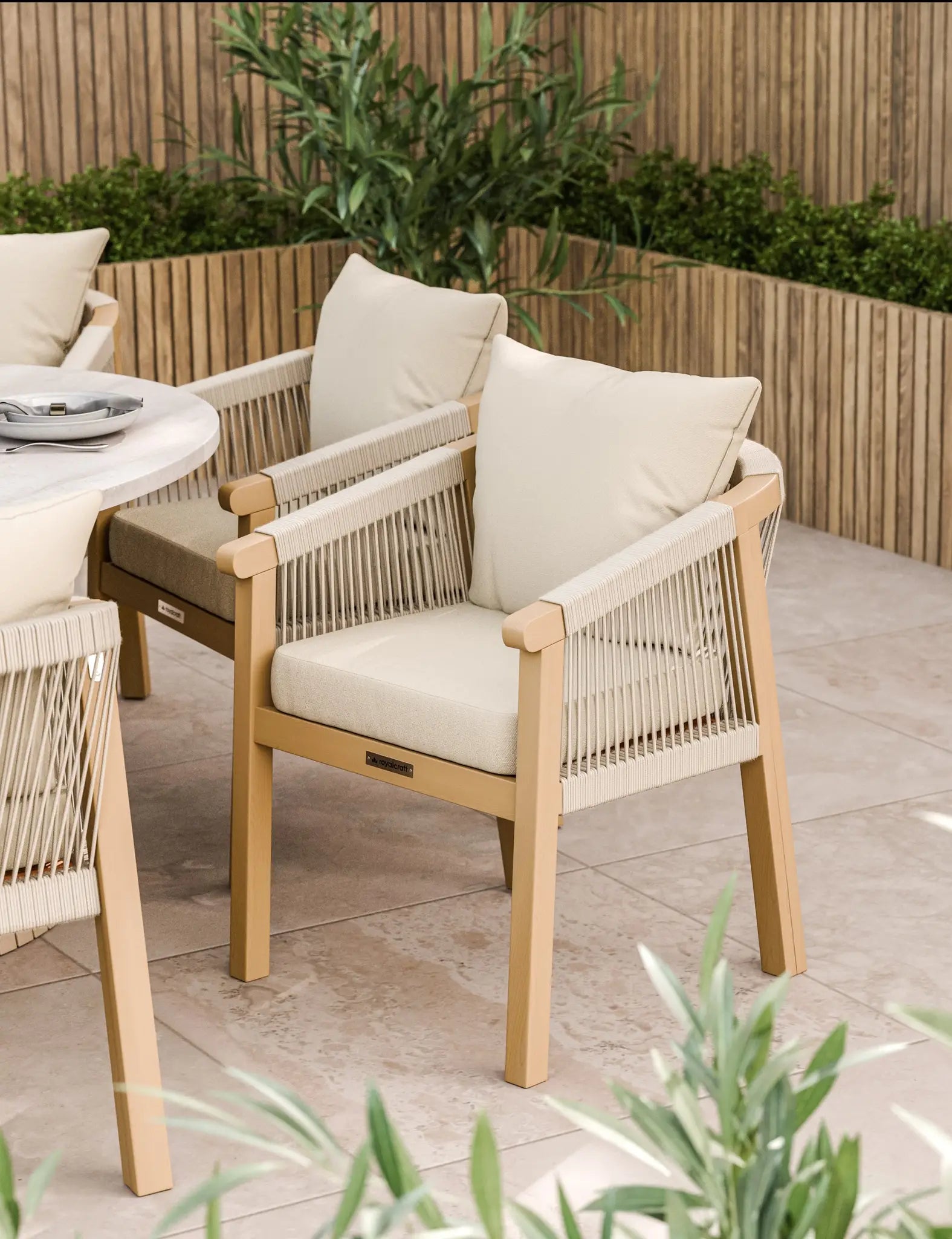 Image of Saturn 8 Seater Ellipse D Conical Dining Set with Roma Dining Chairs