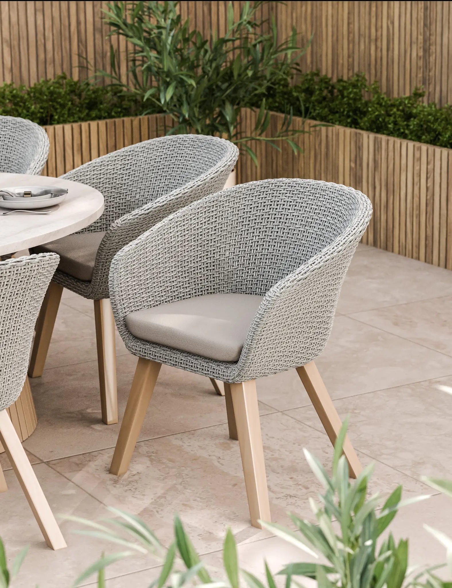 Image of Saturn 8 Seater Ellipse D Conical Dining Set with Sol Dining Chairs