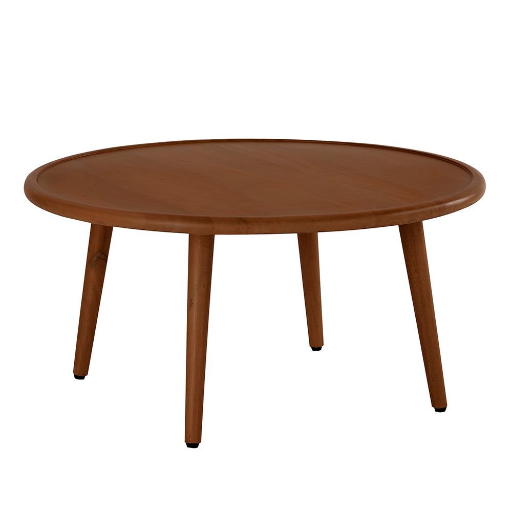 Image of Scandinavian Walnut Round Coffee Table