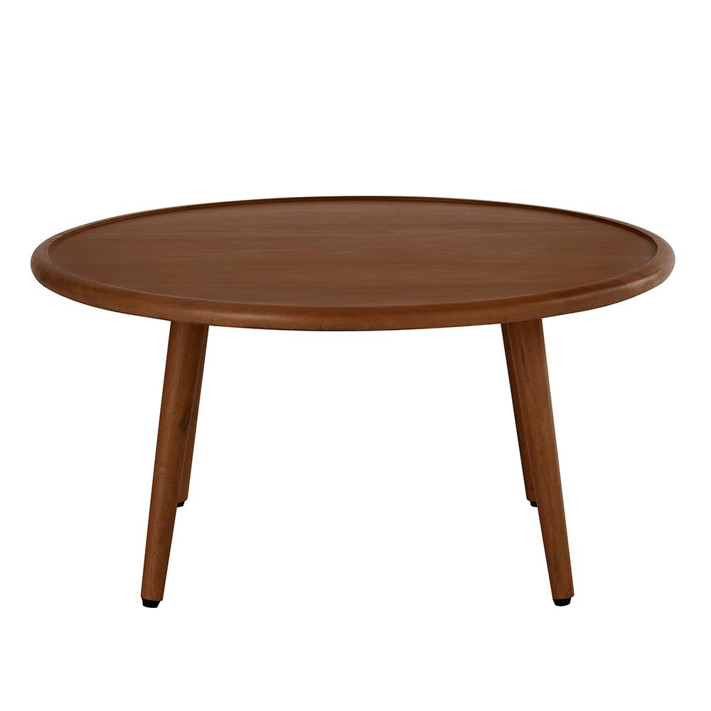 Image of Scandinavian Walnut Round Coffee Table