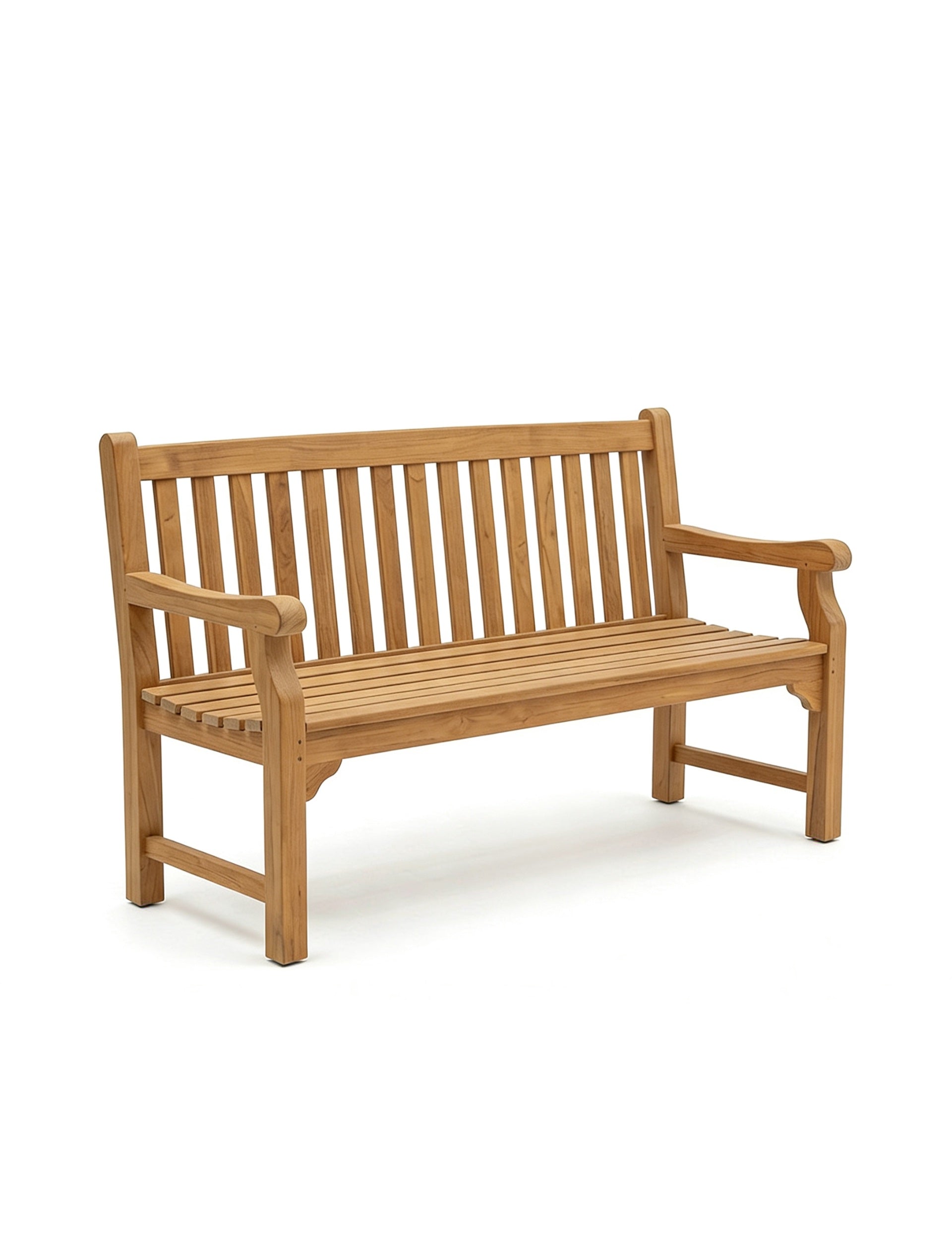 Image of Wooden bench on a white background