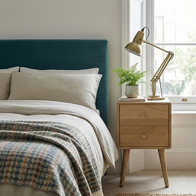 Image of Minimalist Mango Wood Logan Narrow Bedside Table