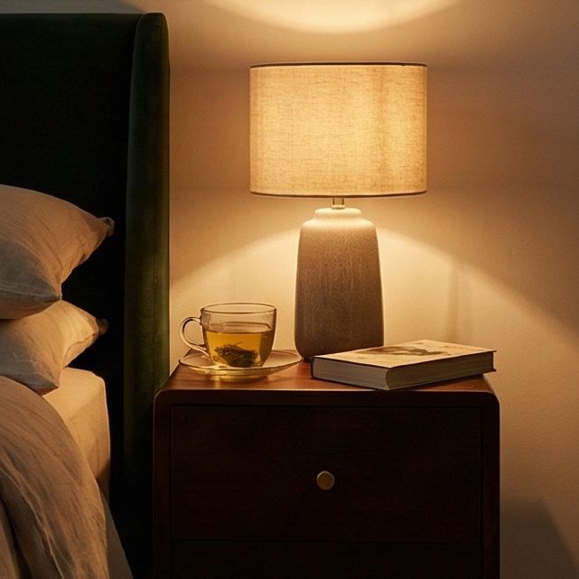 Image of Scandinavian Walnut Logan Narrow Bedside Table