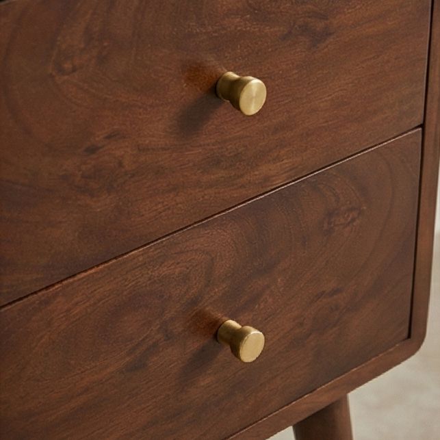 Image of Scandinavian Walnut Logan Narrow Bedside Table