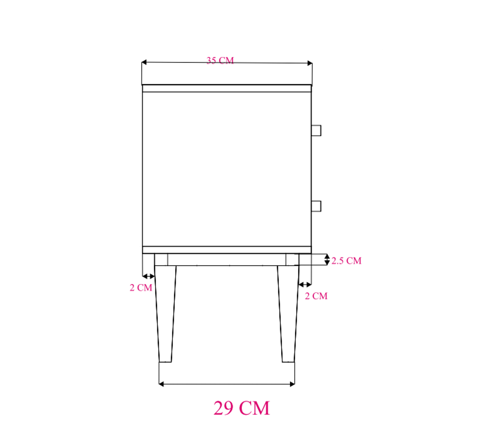 Image of Scandinavian Walnut Oslo Bedside Table