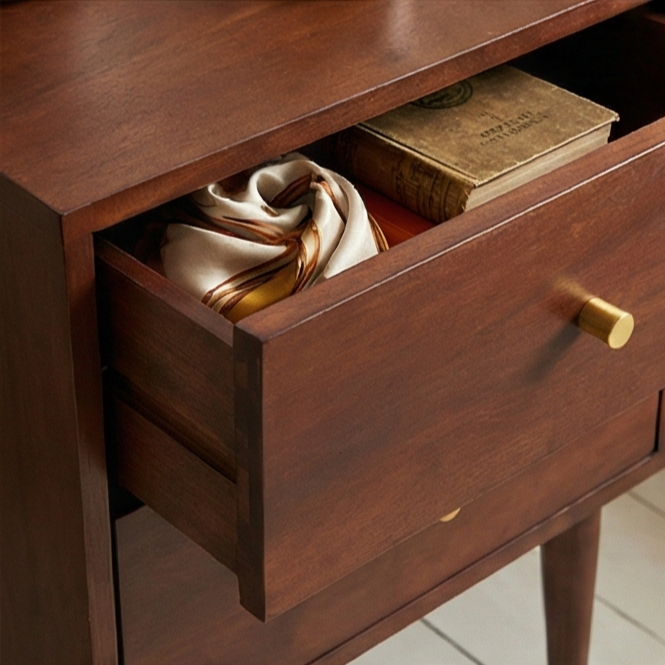 Image of Scandinavian Walnut Oslo Bedside Table