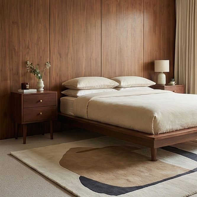 Image of Scandinavian Walnut Oslo Bedside Table