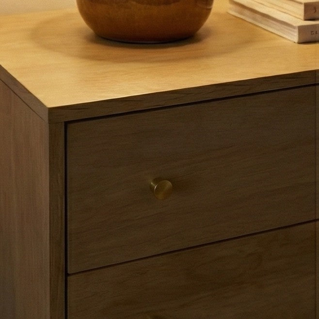 Image of Minimalist Mango Wood Light Oak Oslo Chest of 3 Drawers