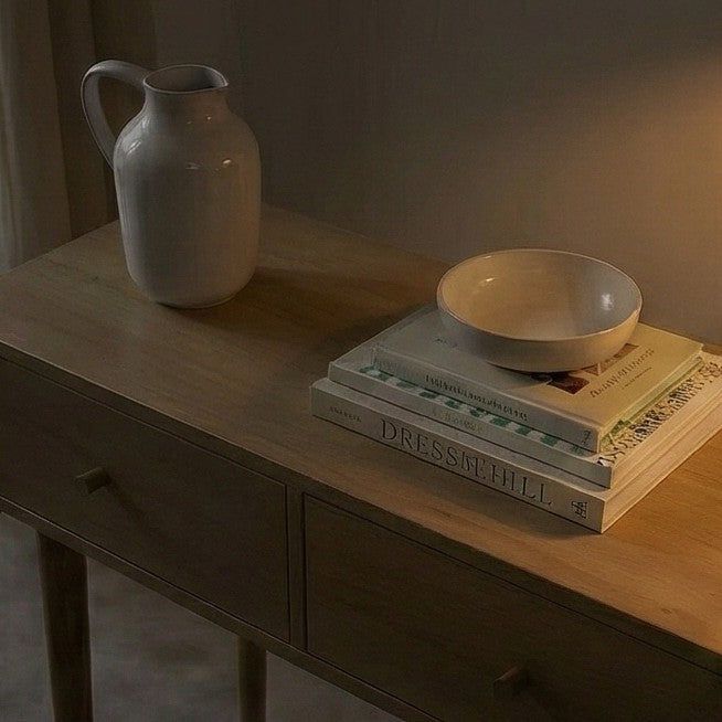 Image of Minimalist Mango Oslo Console, Dressing Table, and Desk
