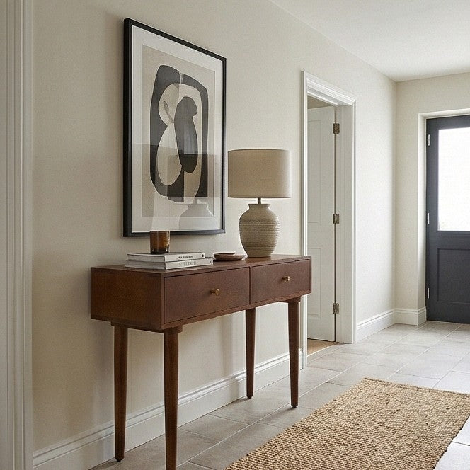 Image of Scandinavian Walnut Oslo Console, Dressing Table, and Desk
