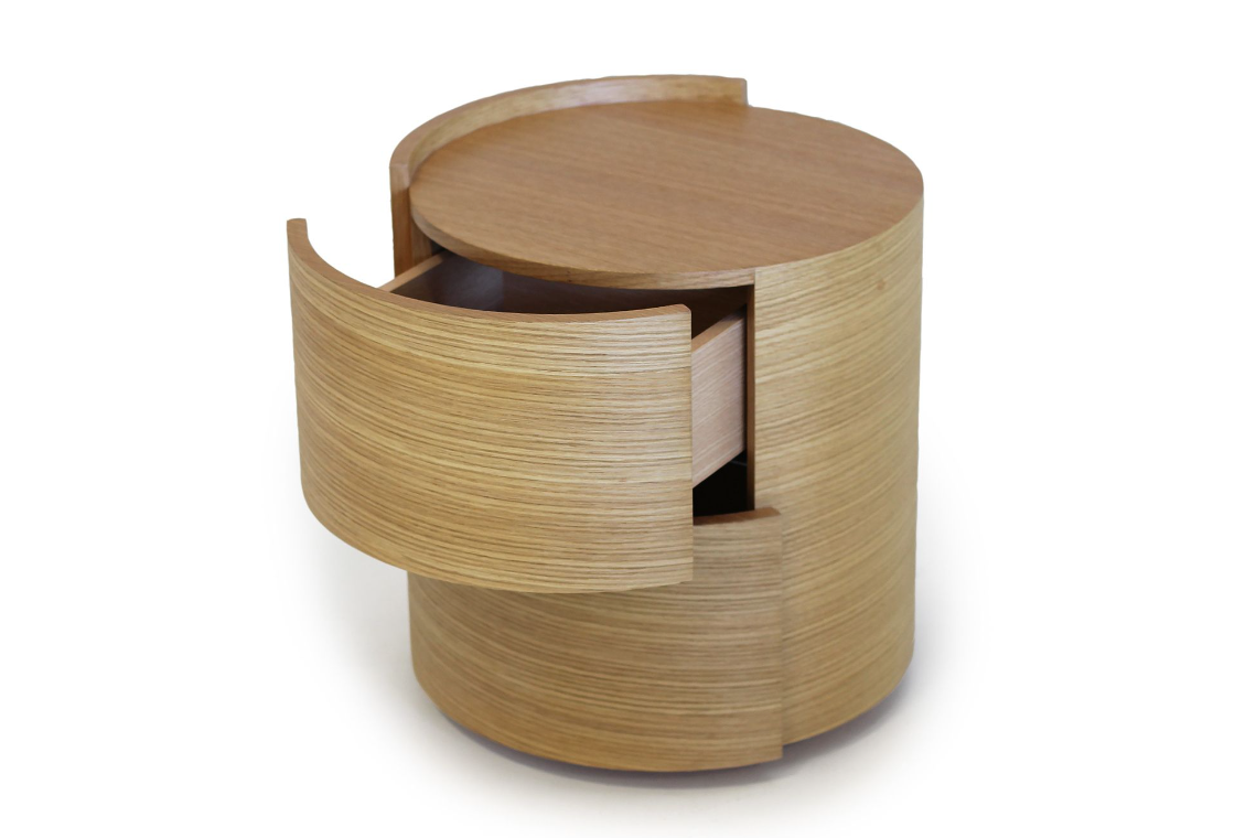 Image of Dexter Bedside Table - Ash Oak - Pair