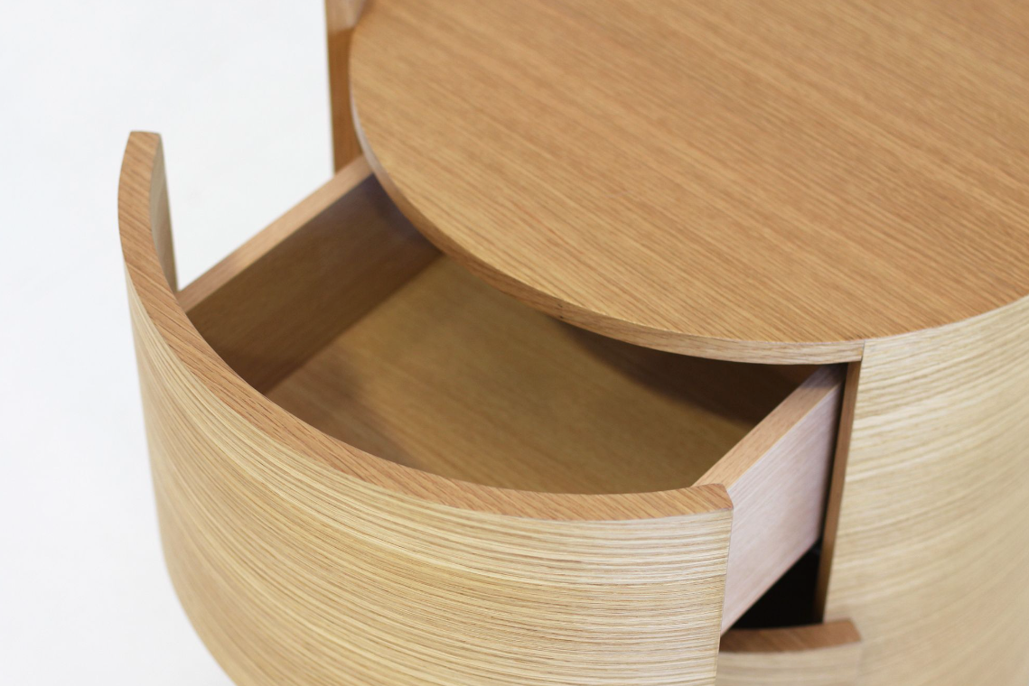 Image of Dexter Bedside Table - Ash Oak - Pair
