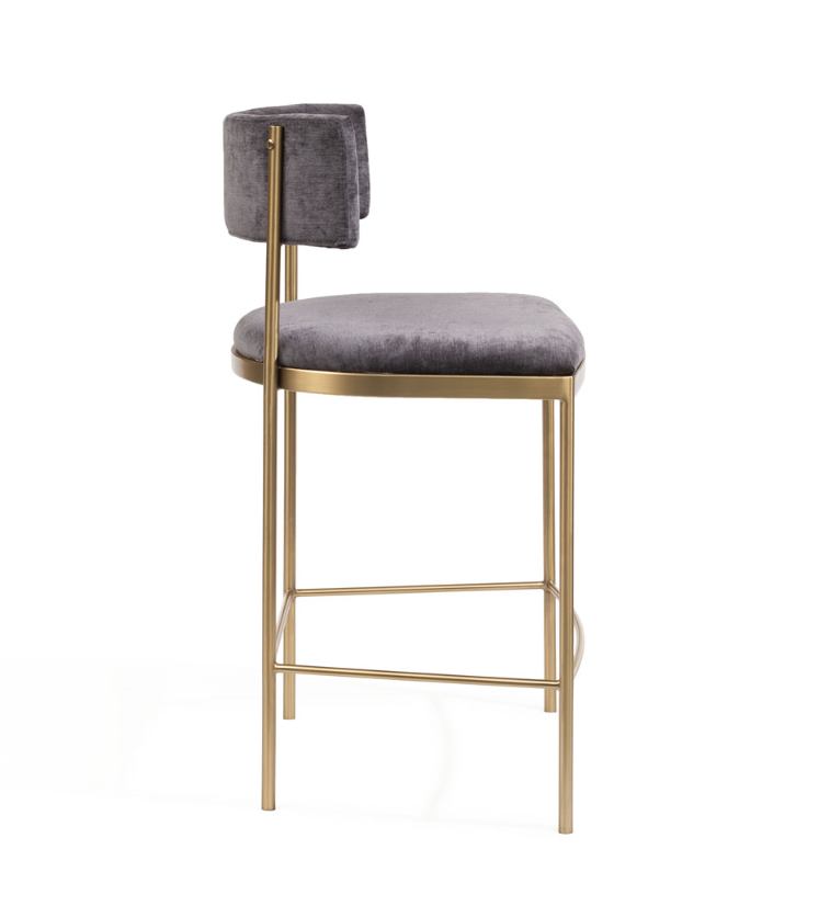 Image of Envie II Counter Stool - Giselle Dark Charcoal