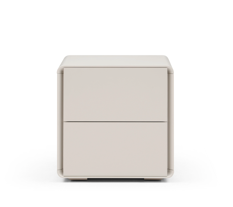 Image of Kota Bedside Table - Matte Beige