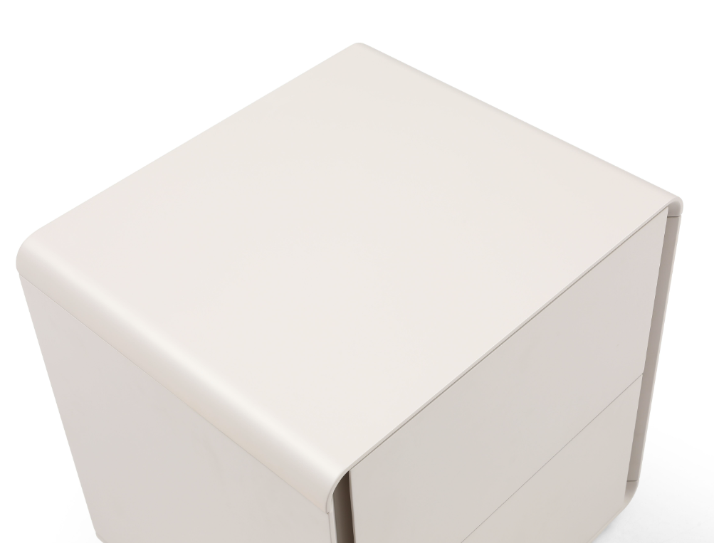 Image of Kota Bedside Table - Matte Beige