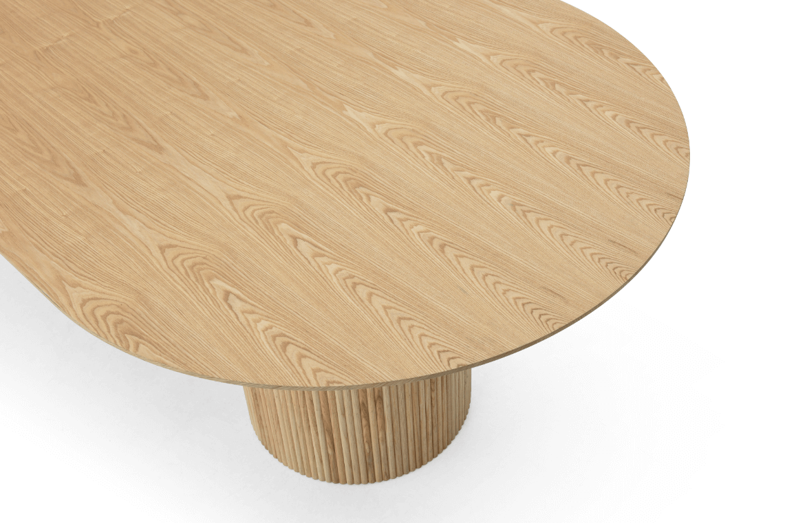 Image of Lantine 240 Dining Table - Pill Shaped - Ash Oak