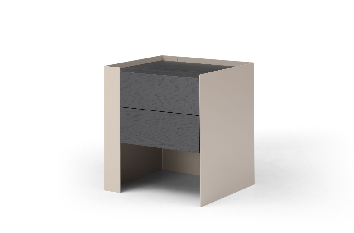 Image of Tunica Bedside Table - Taupe - Pair