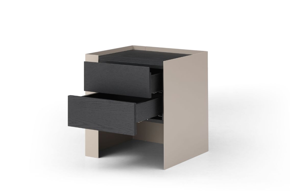 Image of Tunica Bedside Table - Taupe - Pair