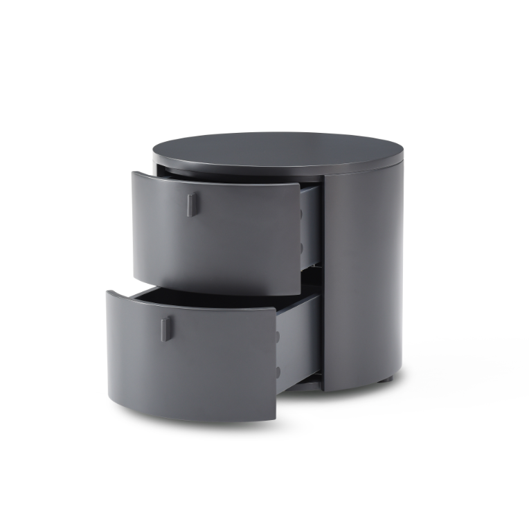 Image of Sims Bedside Table - Matte Anthracite