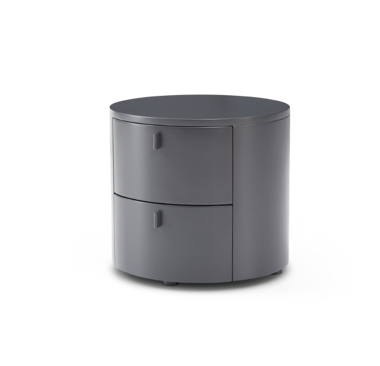 Image of Sims Bedside Table - Matte Anthracite