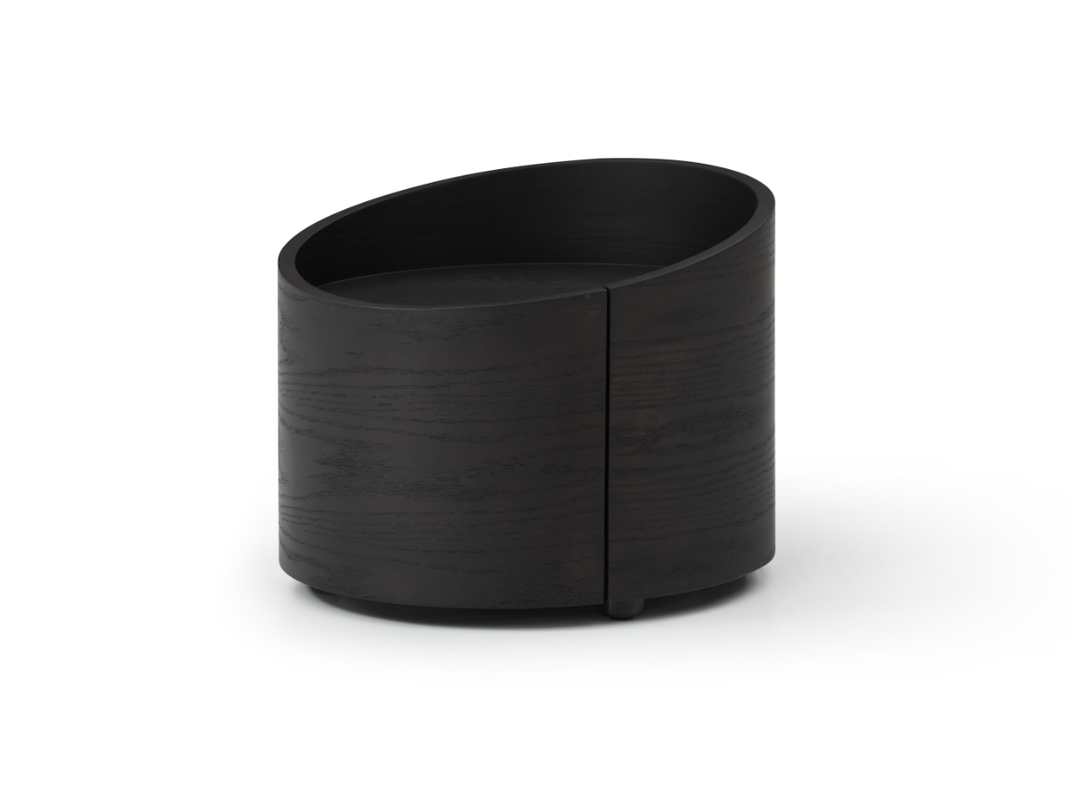 Image of Amond Bedside - Smoke Oak