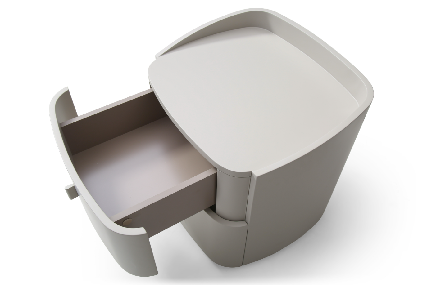 Image of Vertu Bedside Table - Matte Beige