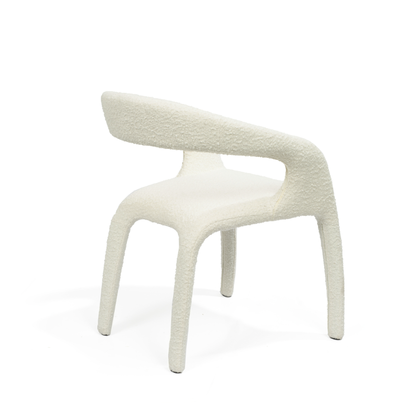 Image of Escada Dining Chair - Chex Bouclé Polar