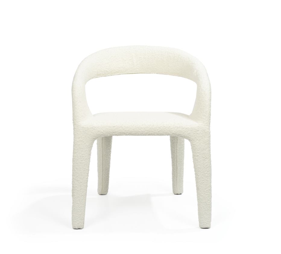 Image of Escada Dining Chair - Chex Bouclé Polar