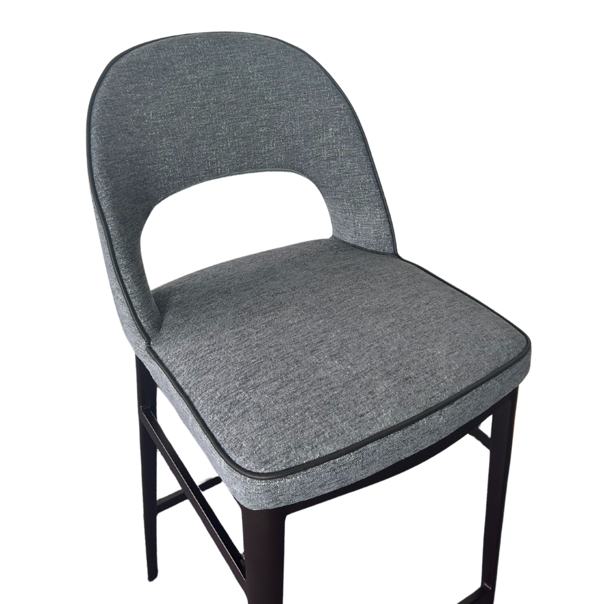 Image of Verna Bar Stool - Enzimi Dark Grey and Dark Bronze