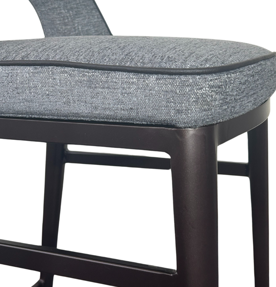 Image of Verna Bar Stool - Enzimi Dark Grey and Dark Bronze