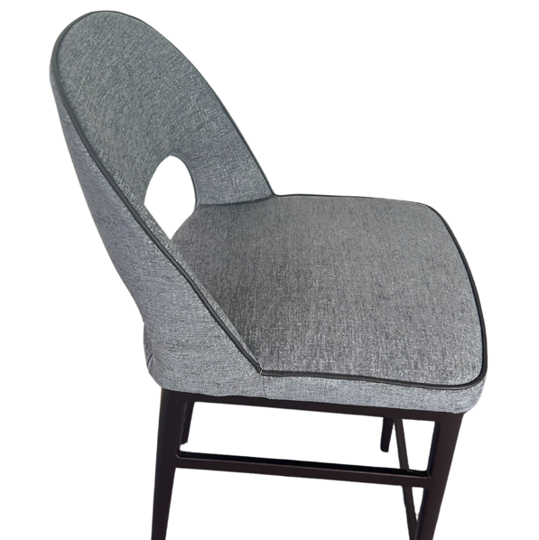 Image of Verna Bar Stool - Enzimi Dark Grey and Dark Bronze
