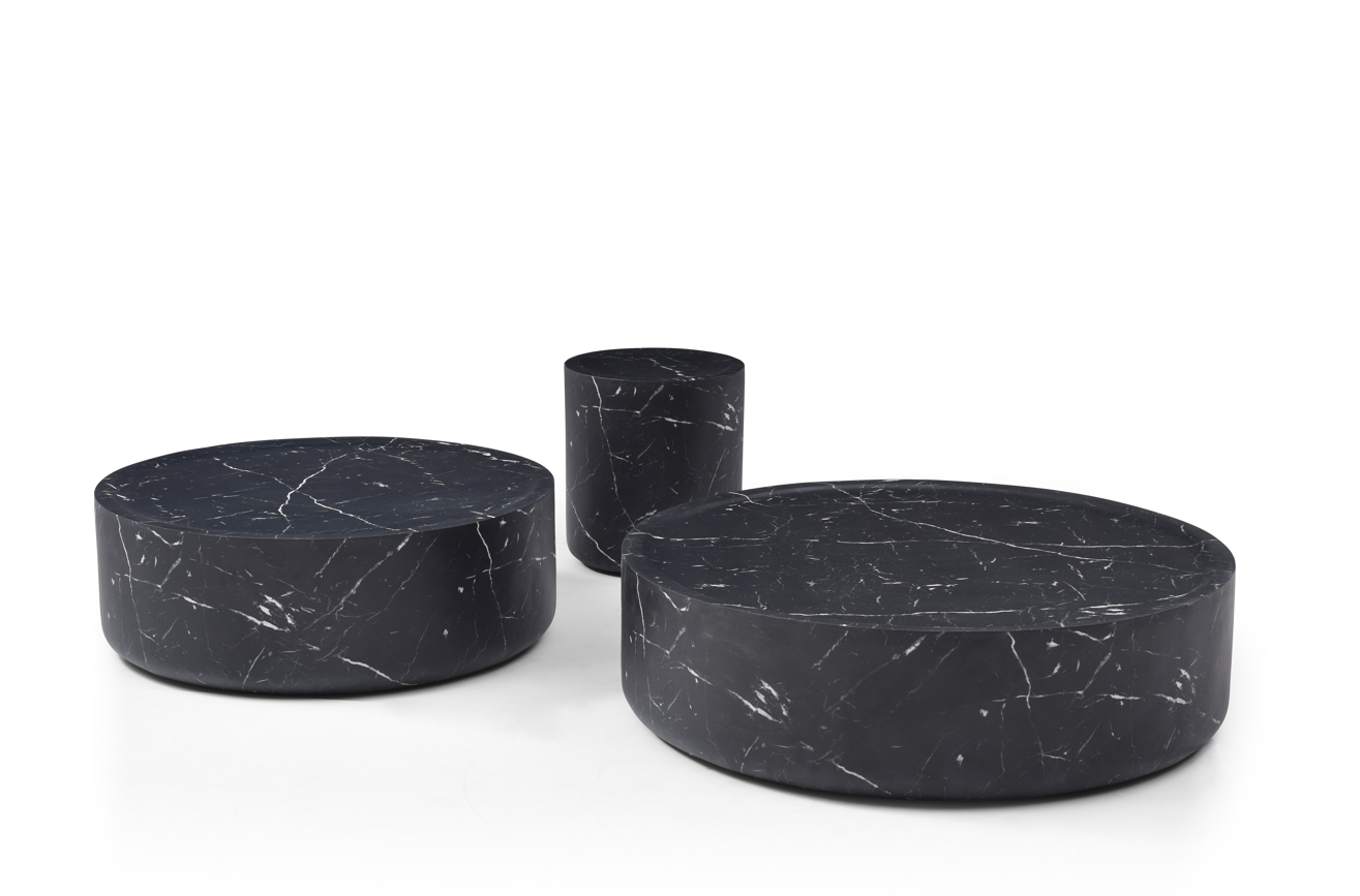 Image of Ciladro Side Table - Faux Black Marble