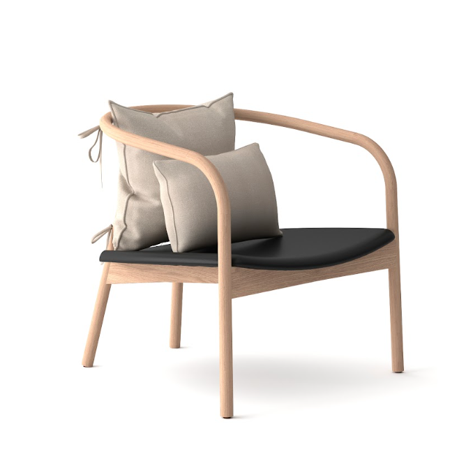Image of Ikigae Solid Oak Lounge Chair