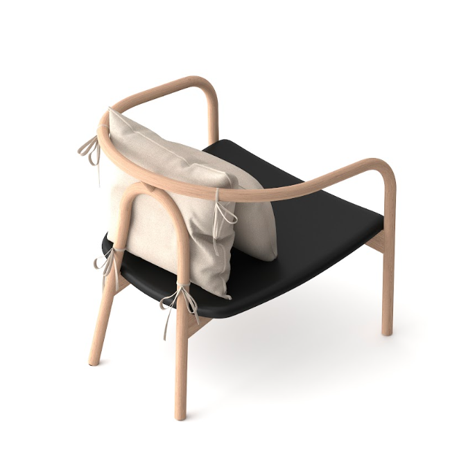 Image of Ikigae Solid Oak Lounge Chair