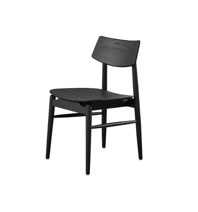 Image of Mono Solid Oak Dining Chair - Matte Black