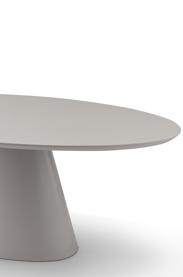 Image of Tavamo Dining Table - Oval - Matte Beige