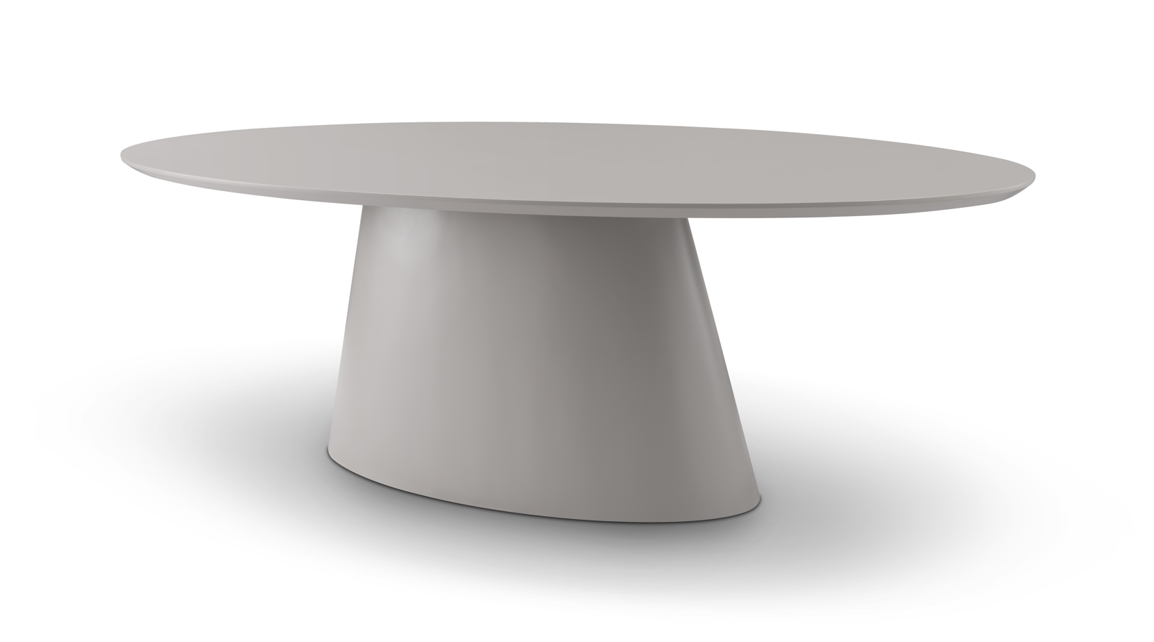 Image of Tavamo Dining Table - Oval - Matte Beige