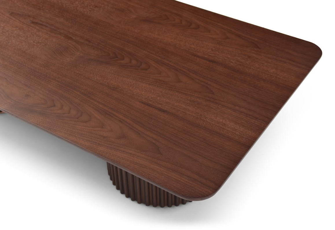 Image of Lantine Coffee Table - Double Pedestal - Walnut