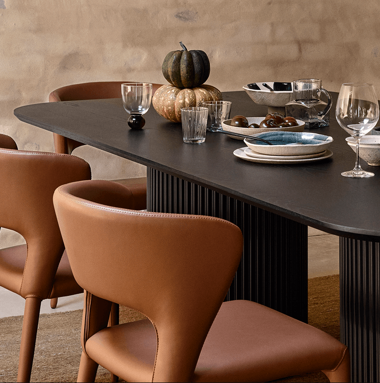 Image of Lantine 240 Dining Table - Black Oak