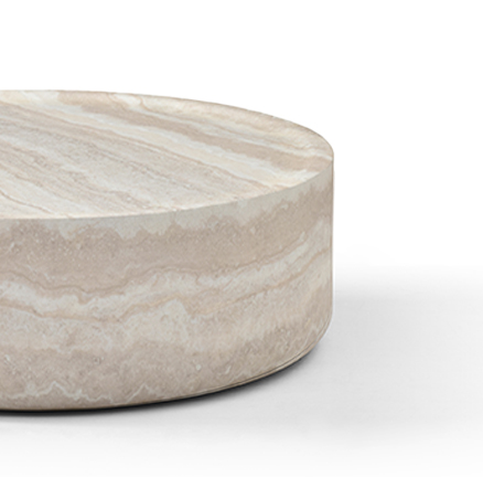 Image of Ciladro Coffee Table - Faux Travertine - Large