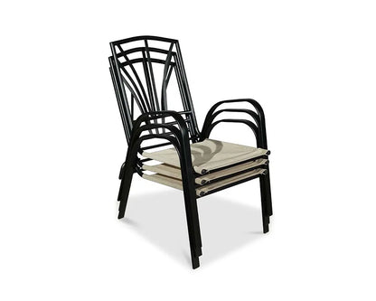 Amalfi Padded Dining Set - 4 Seater