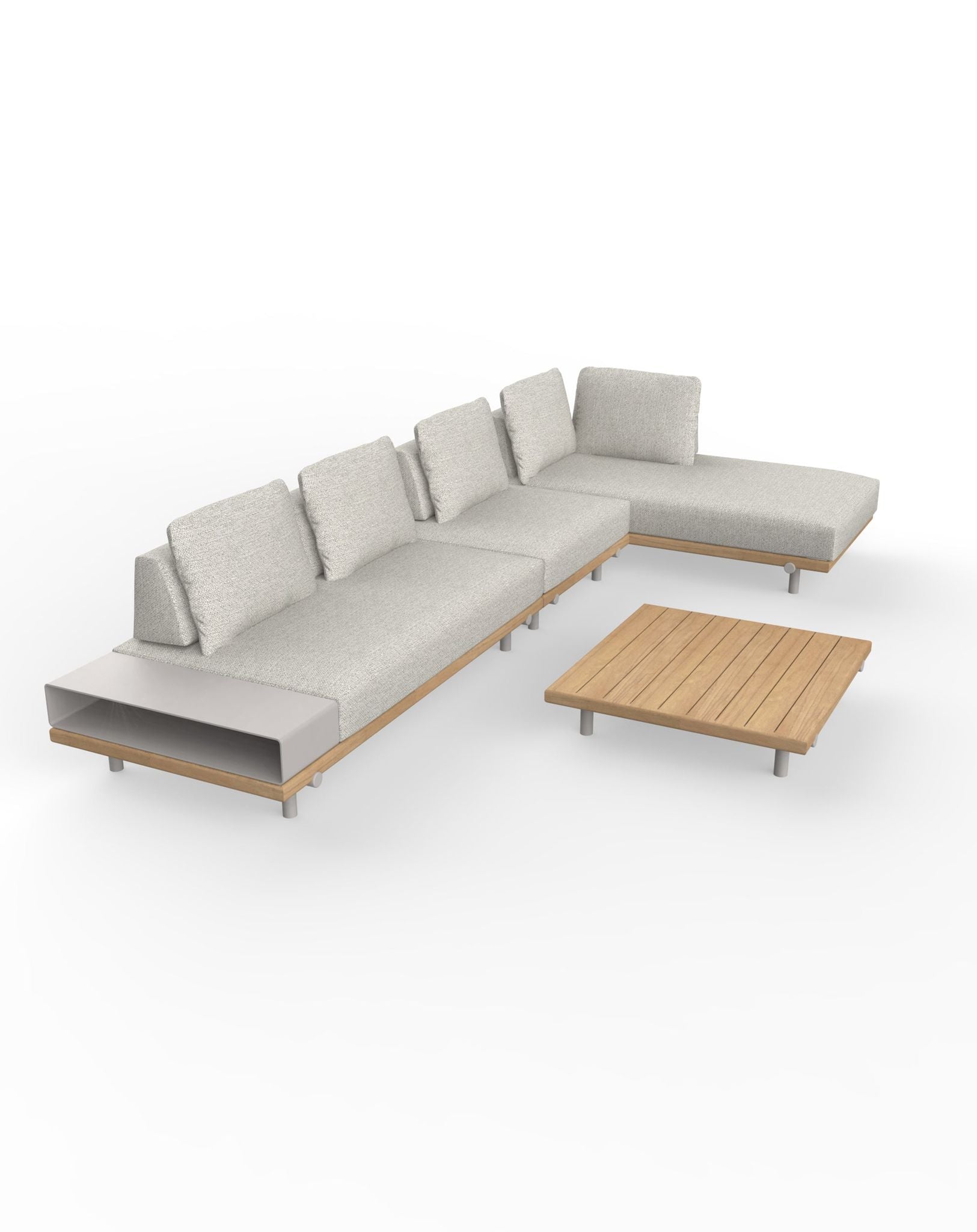 Image of TILT Modular Lounging Sofa Set with Coffee Table