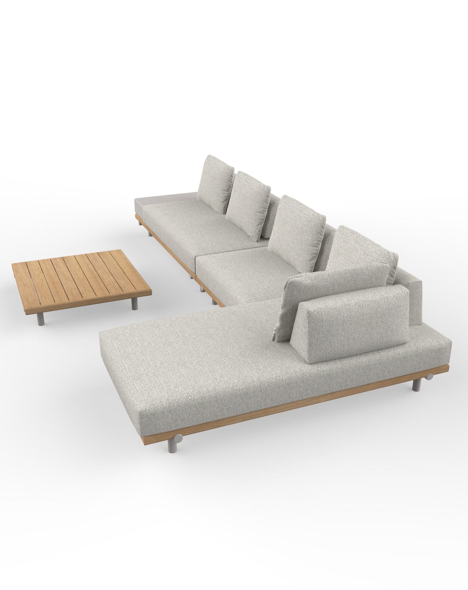 Image of TILT Modular Lounging Sofa Set with Coffee Table