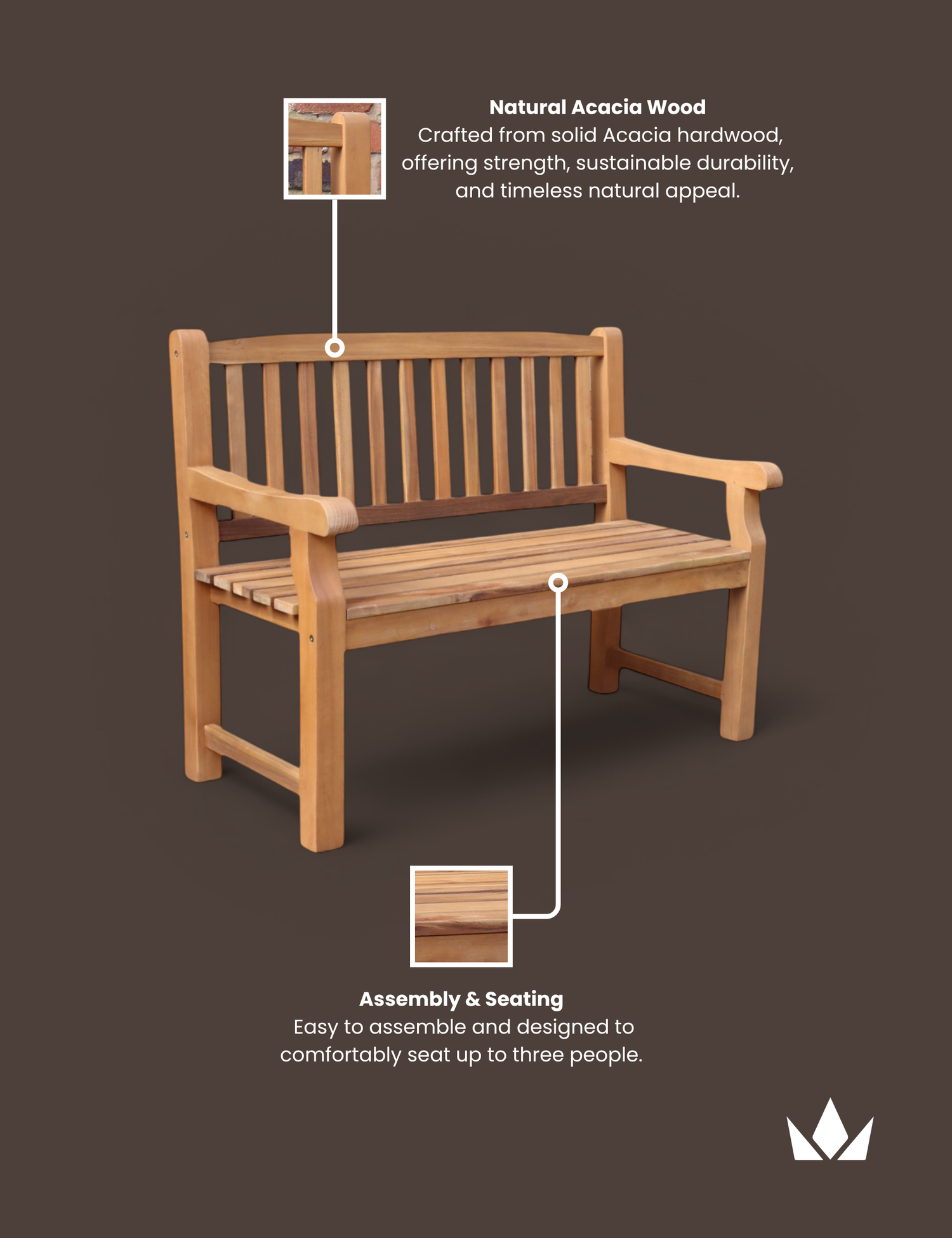 Turnbury 2 Seater Bench