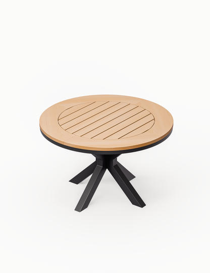 Tuscany 4 Seater Round Dining Set with Eden Night Dining Chairs