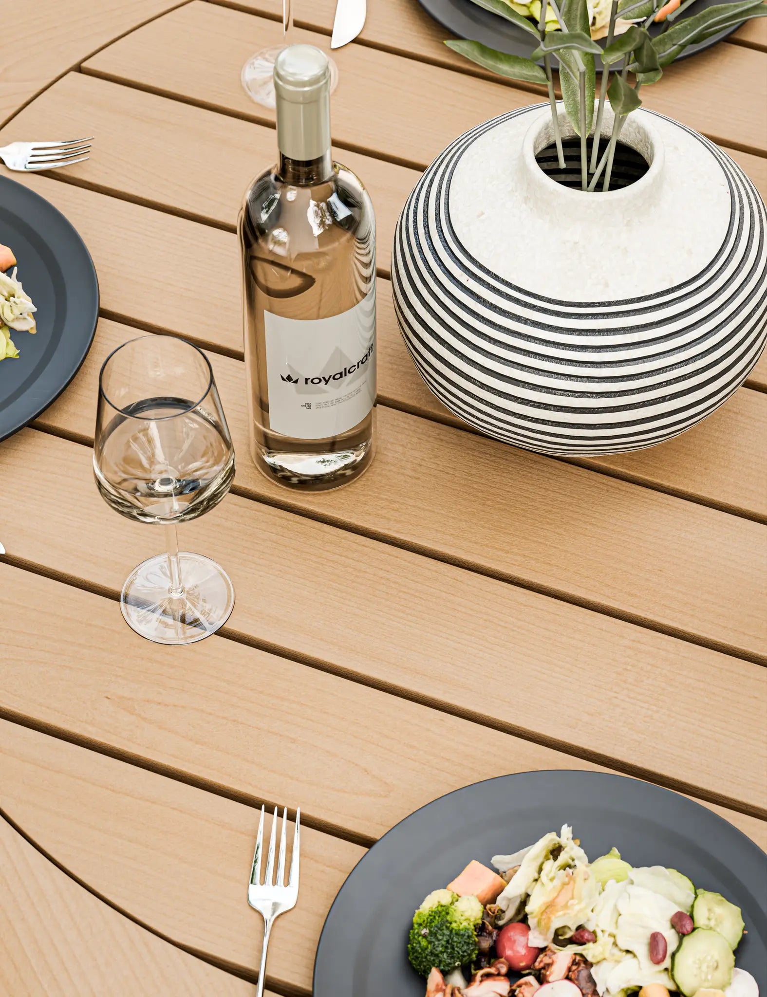 Image of Tuscany 4 Seater Round Dining Set with Eden Night Dining Chairs