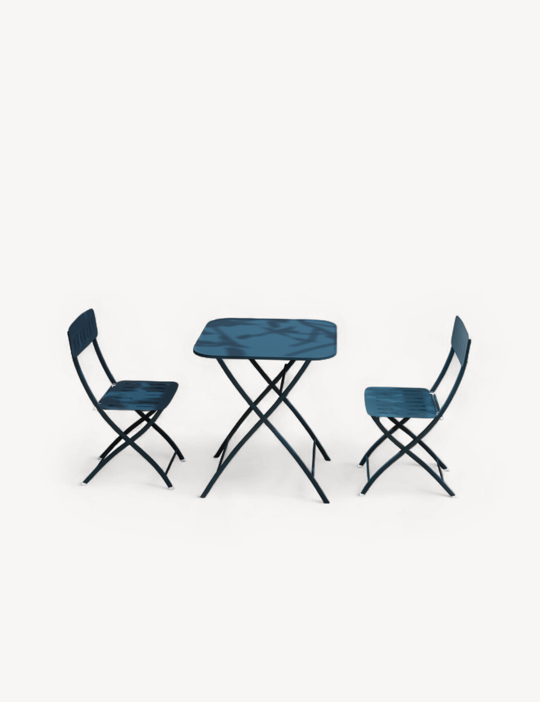 Venice 2 Seater Folding Bistro Set in Caribbean Blue